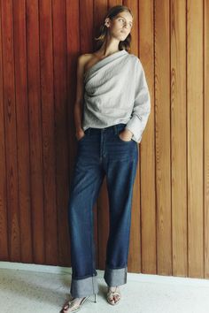 RELAXED FOLD UP MID WAIST JEANS ZW COLLECTION Mid Waist Jeans, Woman Jeans, Zara Outfit, Cargo Shirts, Jeans Cargo, Zara Fashion, Zara New, Shirt Blouses Tops, 2024 Trends