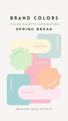 the brand color scheme for spring break