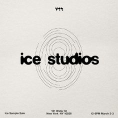 an advertisement for the ice studios