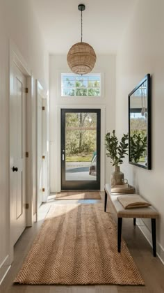 the entryway is clean and ready for guests to use it as an entrance way