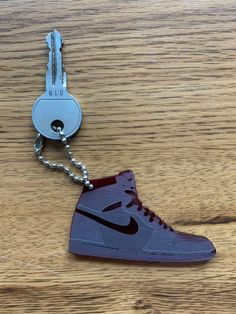 Iconic sneaker etched into acrylic. Louisville Ky, Keychains, Jordan, United States, Ships, Etsy Uk, Sneakers