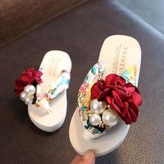 Girls fashion beach shoes with sandals - MomyMall Red / US10/EU27/UK9-US11/EU28/UK10Little Kids White Closed Toe Slippers For Summer, Red Toe Post Flip Flops For Spring, Red Sandals For Beach Season Party, Summer Eva Slippers, White Eva Slippers For The Beach, White Eva Flip Flops For Summer, Spring Red Non-slip Flip Flops, Red Slip-on Flip Flops For Spring, Trendy Red Open Toe Flip Flops