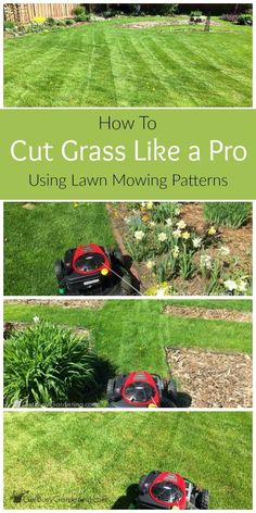 how to cut grass like a pro using lawn mowing patterns