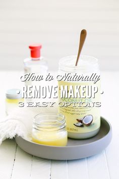 How to naturally remove makeup using common ingredients that are actually good for your skinThese options are so easy to makeand some you probably own. Face Wash Recipe, Homemade Balm, Make Your Own Makeup, Homemade Makeup, Natural Body Care