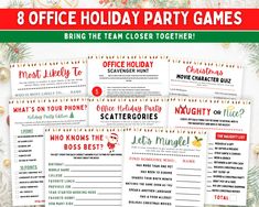 8 office holiday party games with christmas decorations