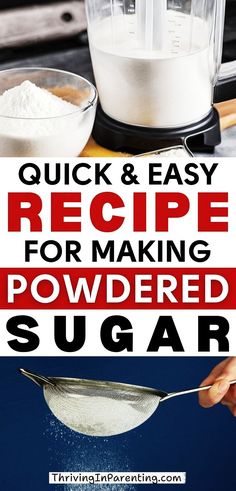 quick and easy recipe for making powdered sugar