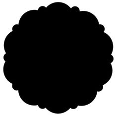 a black and white silhouette of a round object