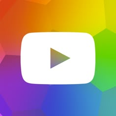 the youtube logo is displayed on a colorful background