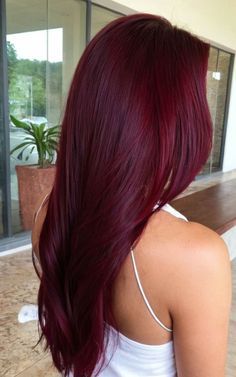 Blonde To Maroon Hair, Dimensional Red Hair Dark, Red Cherry Hair Color, Red Wine Hair Color Dark, Cherry Dark Red Hair, Red Hair Colour For Indian Skin, Cherry Wine Hair, Long Dark Red Hair, Red Hair For Cool Skin Tones