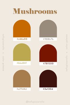 the color scheme for mushroom mushrooms