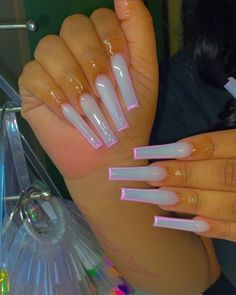 White Nails Acrylic Design, Milky White Nails Acrylic Design, Milky White Nails Acrylic, White Nails Acrylic, Milky White Nails, Long Acrylic Nail Designs, Drip Nails, Edgy Nails, Acrylic Design