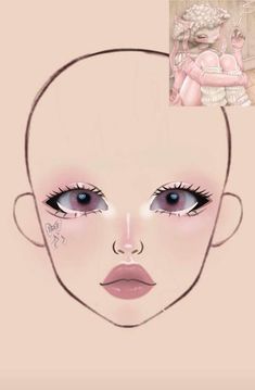 Fluffy Eyebrows Makeup, Makeup Looks Drawing, Makeup Animation, Inspired Makeup Looks, Make Up Tutorials