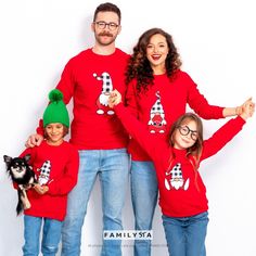 Christmas Family Sweaters, Matching Holiday Sweatshirts, Christmas Flannel ❥ THE PRICE IS PER PIECE ❥ The sweatshirts are made from premium quality 100% cotton material with wadding. These unique matching pieces are the perfect thing to wear for special occasions, family photoshoots or just casual days with your loved ones! ❥ Materials and Care: 100% Cotton    For ultimate results wash at a low temperature. Dry naturally. Iron inside out only. ❥ Make sure to check our size chart in the FAQ secti Red Long Sleeve Christmas T-shirt, Christmas Cotton Long Sleeve Sweater, Winter Holiday Long Sleeve T-shirt, Holiday Cotton Sweater With Long Sleeves, Holiday Long Sleeve Cotton Sweater, Long Sleeve Cotton Sweater For Holiday, Christmas Festive Long Sleeve Tops, Festive Long Sleeve Tops For Christmas, Festive Long Sleeve Cotton Sweater