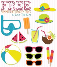 an image of summer photo props on the cover of a book, with text that reads free