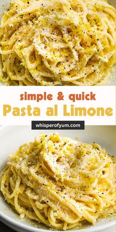 pasta with garlic and parmesan cheese in a white bowl