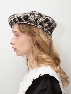 Editor's NotesPOESIEDAME is a hat brand launched in Paris, France, to convey comfort and empathy beyond simple fashion- Tweed Beret- Soft and warm texture- Modern chic and feminine mood- Unique daily item Measurements(in.)- One size: 22.0in - 22.8in.- Height 3.5in.Composition & Care- polyester 100- Dry cleaningDesigner- by POESIEDAME Hat Beret, Modern Chic, Men Shoes Size, Mens Bottom, Simple Style, Paris France, Accessories Design, Style Me, Black And Brown