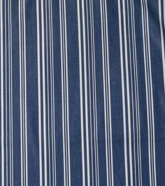 a blue and white striped fabric with vertical stripes