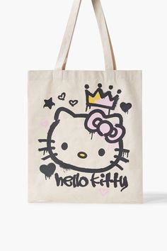 Hello Kitty Graphic Tote Bag Hello Kitty Live Wallpaper, Y2k Tote Bag, Diy Tote Bag Design, Handpainted Tote Bags, Graphic Tote Bag, Hello Kitty Jewelry, Hello Kitty Bag, Painted Tote, Hello Kit