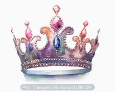 a watercolor painting of a tiara on a white background with the words png transparent