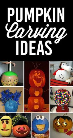 pumpkin carving ideas for kids and adults to make with their own handmade pumpkins