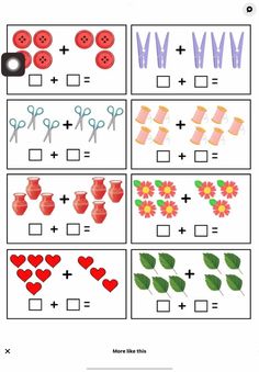 the worksheet for adding and subming numbers to make them look like flowers