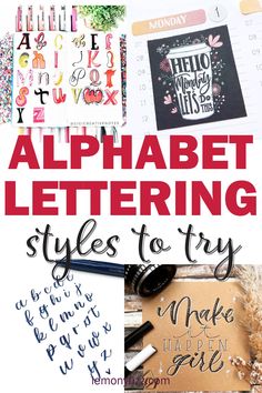 alphabet lettering styles to try for beginners