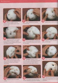 instructions on how to make stuffed animals for children and adults with pictures in spanish language