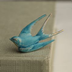 Swallow Bird Brooch, Sky Blue Bird, Bluebird Brooch, Pin Badge Cornflower Blue 1950S Fifties Retro Brooch, NEW BLUEBIRD BROOCH - Etsy Vintage Blue Enamel Pin Gift, Vintage Pearl Brooch, Brass Brooch, Grandma Birthday Gift, Swallow Bird, Hand Painted Gifts, Bird Pins, Grandma Birthday, Purple Jewelry