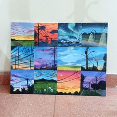 Sky Moodboard Painting, A3 Canvas Painting Ideas, Sky Moodboard, A3 Painting, Moodboard Painting, Painting Moodboard, Child Drawing, Art Markers Drawing, Canvas Art Painting Abstract