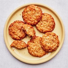 some cookies are sitting on a plate and ready to be eaten