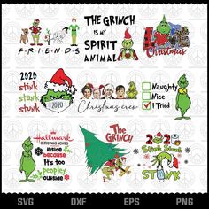 the grinch is my spirit animal svg files for cricut and silhouette