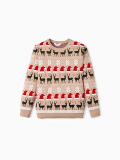 Cozy up this season with our imported matching Christmas sweaters. Featuring festive prints of hats, reindeer, and snowflakes, this sweater is perfect for family gatherings and boosting family unity.
* Please add each size separately to your shopping cart
* Each size includes 1 sweater 
* Soft and warm material for comfort
* Round neckline 
* long sleeves
* Regular fit
* Festival and cozy
* Imported from PatPat Family Christmas Sweater, Matching Christmas Sweaters, Family Christmas Sweaters, Family Unity, Comfy Blouse, Family Matching Christmas, Comfy Jumpsuits, Solid Color Sweater, Christmas Sweater Men