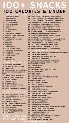 Get healthy and hit your fitness goals with this list of over 100 snacks that are 100 calories and under! If you want quick snacks, home-made snacks, or even store bought 100 calorie snacks this list has it all! After years of trying I finally lost 70 pounds by counting calories! Lose weight and get fit with these 100+ snacks under 100 calories! #fitness #healthyrecipes #cassiescroggins Store Bought Snack, Smoothies Vegan, Snacks Under 100 Calories, 500 Calorie, 100 Calorie Snacks, 100 Calorie, Under 100 Calories, Things To Eat, Makanan Diet