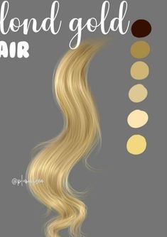 the blonde hair is shown with different colors and shapes for each part of the head