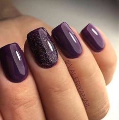 Purple Nail, Short Acrylic, Nail Ring, Manicure Ideas, Short Acrylic Nails Designs, Manicures Designs, Dipped Nails