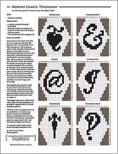 the cross stitch pattern is shown with instructions for how to make an origami character