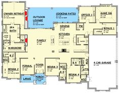 the floor plan for a house with two separate rooms and an attached kitchenette area