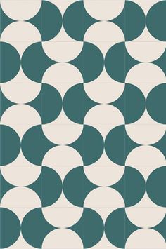 an abstract pattern with circles in teal and white