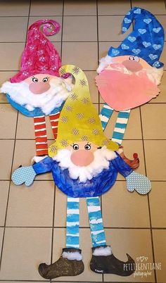 Gnome Paper Craft, Christmas Projects For Kids, Winter Art Lesson, Preschool Art Projects, Christmas Art Projects, Winter Art Projects, Christmas School