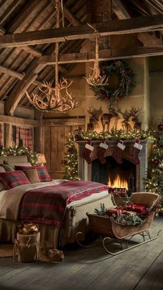 Hi Friends Some Surprise able Thing is waiting for you click on the given below link Vintage Christmas Decor Ideas Bedroom, Hunting Lodge Christmas Decor, Country Cabin Christmas Decorating Ideas, Cabin Christmas Decor Ideas, Western Christmas Bedroom, Western Christmas Decor Ideas, Cozy Christmas Aesthetic Bedroom, Christmas Cabin Aesthetic, Christmas Aesthetic Cozy Bedroom