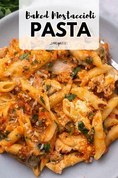 One of the best comfort food recipes ever! It's a warm dinner idea featuring a mostaccioli casserole. Delicious and filling, this Cheesy Baked Mostaccioli Pasta is an amazing winter dish! Save this easy pasta recipe! Mostaccioli Pasta, Baked Mostaccioli, Easy Pasta Recipes, Dinner Idea, Pasta Recipe, Easy Pasta, Easy Dinner Recipes