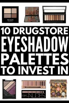 The Best Affordable Eyeshadow Palettes! | If you’re looking for the best drugstore eyeshadow palettes, we’ve rounded up 10 affordable dupes you’ll LOVE. When applied with the right primer and brushes, these matte and shimmer colors will pop, giving you a pigmented, gorgeous look day and night. From neutral tones to a dramatic burgundy smokey eye, you’ll fall head over heels for these eyeshadows! Burgundy Smokey Eye, Best Drugstore Eyeshadow, Affordable Eyeshadow Palettes, Daytime Smokey Eye, Drugstore Eyeshadow Palette, Smokey Eyes Tutorial, Drugstore Eyeshadow, Make Your Own Makeup, Makeup 2018