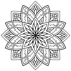 a black and white flower design on a white background