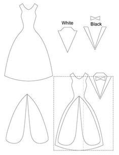 the paper doll's dress is cut out and ready to be sewn