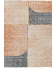 an orange and grey rug with squares on the bottom, in two different colors that appear to be made out of wool