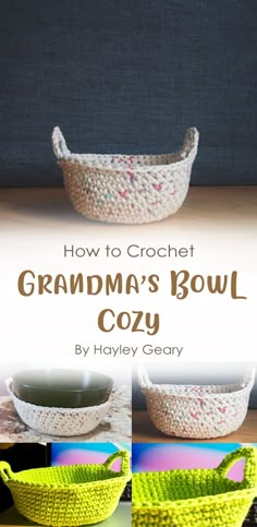 how to crochet grandma's bowl cozy by hayley geary - free pattern