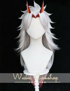 Genshin Impact Arataki Itto Cosplay Wig with Arataki Itto Horn Headwear Props Paimon Wig, Tighnari Genshin Wig, Scaramouche Wig Styled, Cyno Genshin Wig, Cosplay Wigs Male, Anime Wigs, Male Cosplay, Cosplay Props, Cosplay Wigs