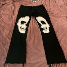 Size 34 Never Worn. Mnml Jeans, Skull Pants, Mens Jeans, Man Shop, Pants, Quick Saves, Black, Color, Trousers