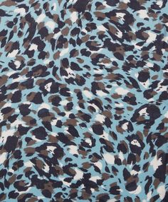 a blue and brown animal print fabric