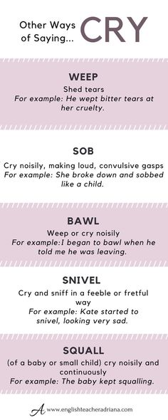 the rules for how to say cry